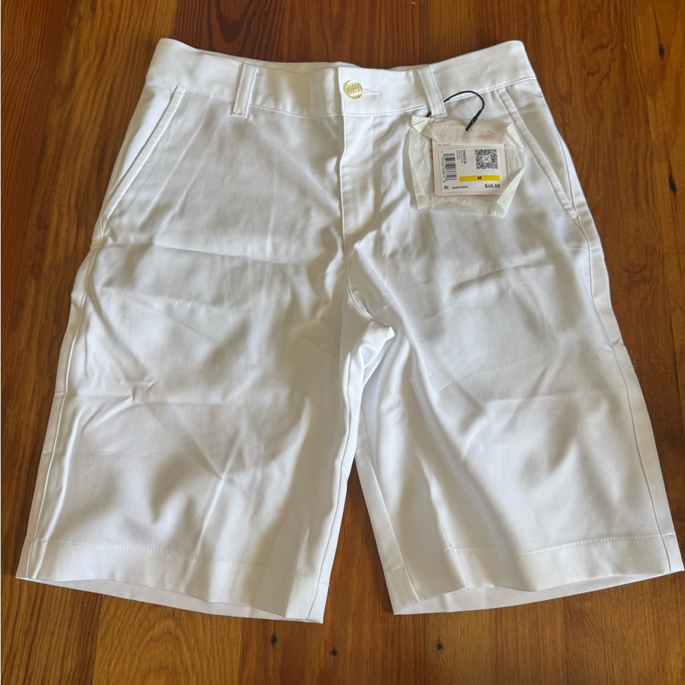 Puma Boys’ White Athletic  Golf/Tennis Flat Front Shorts